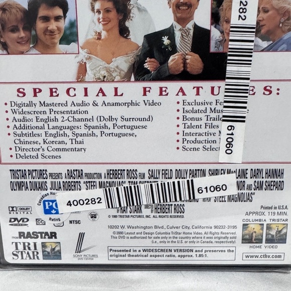🎥 Classic Vintage Steel Magnolias DVD - Never Opened - Picture 5 of 14